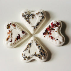 Handmade essential oil soap heartshaped