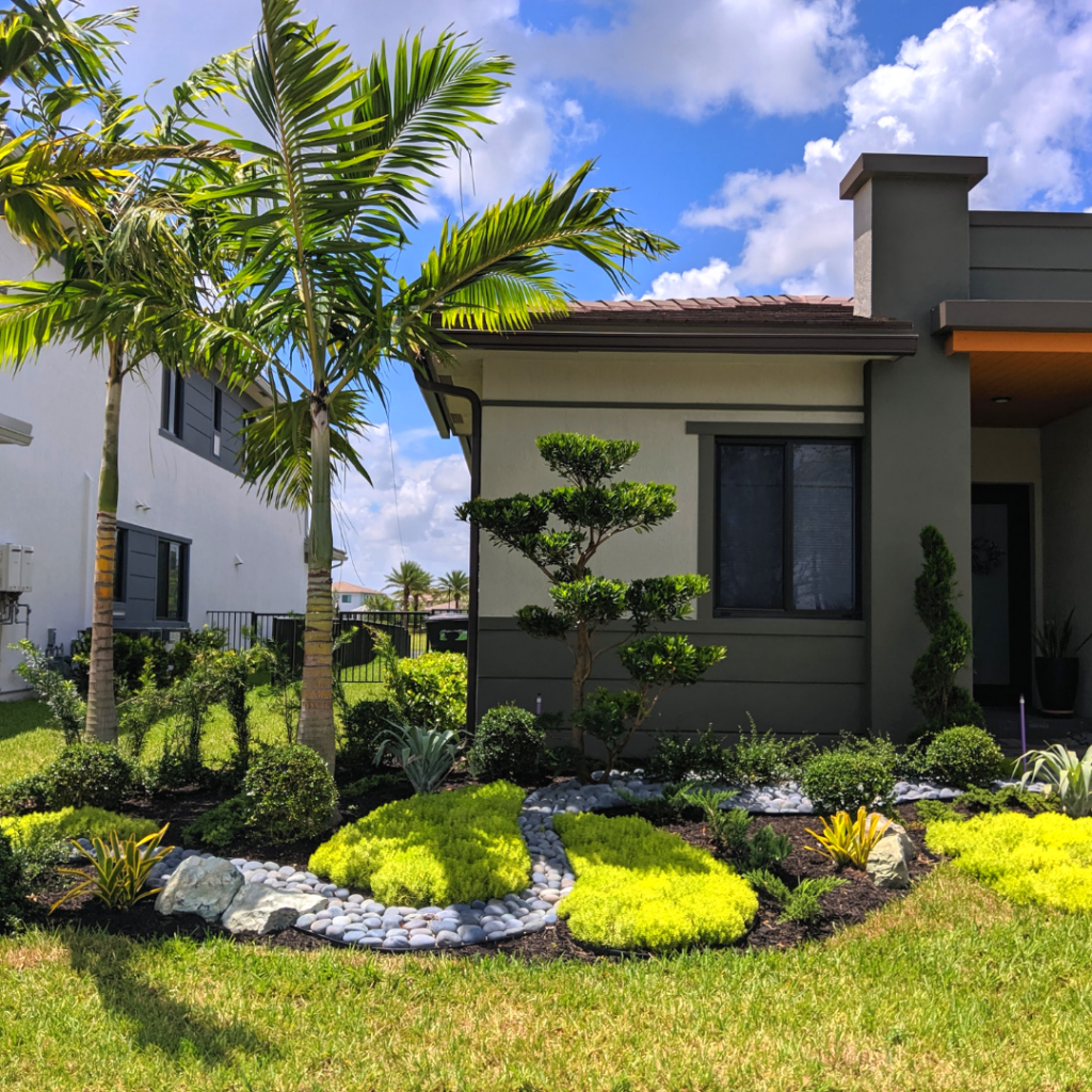 Stunning New Front Yard Landscaping In Parkland, FL (Cascata)