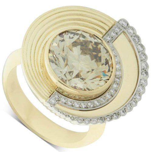 Walker & Hall New Zealand #20 Jewellery Collection commission art deco gold diamond ring by Melbourne based illustrator Kelly Thompson