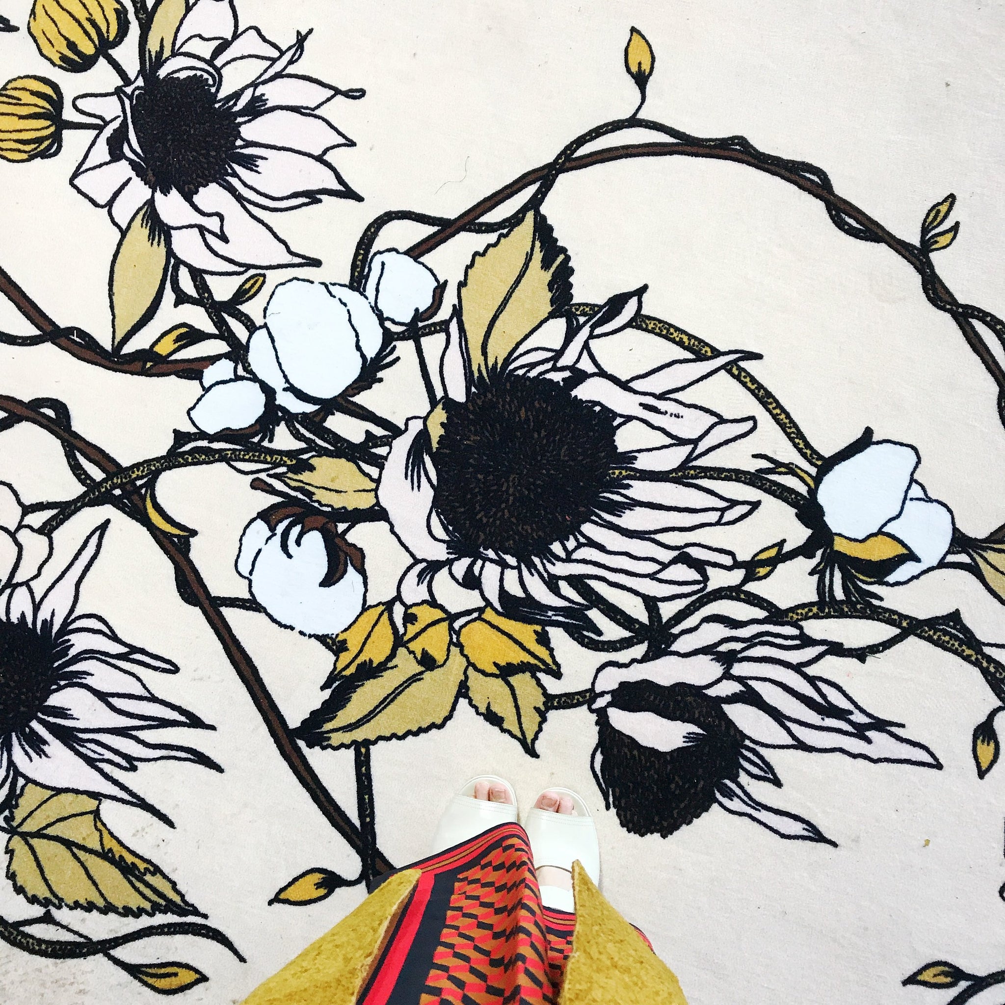 Melbourne Illustrator Kelly Thompson floral textile design for Wynn Hamlyn 