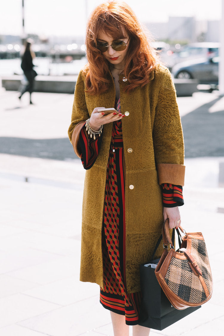 Melbourne Illustrator Kelly Thompson wearing Michael Kors from The Outnet New Zealand Fashion Week street style