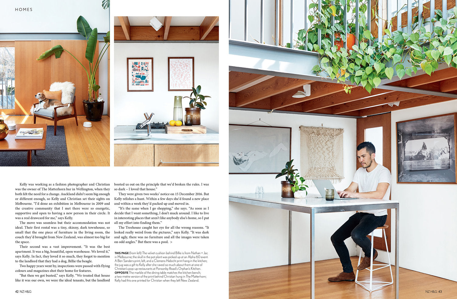 Illustrator Kelly Thompson in her Mid-century Melbourne home NZ House and Garden Magazine