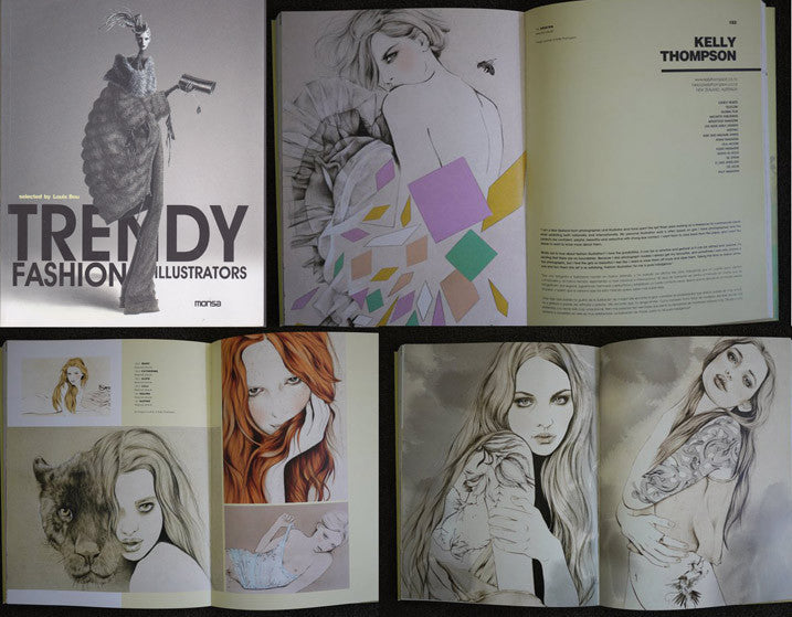 Illustrator Kelly Thompson Trendy Fashion Illustrators Book