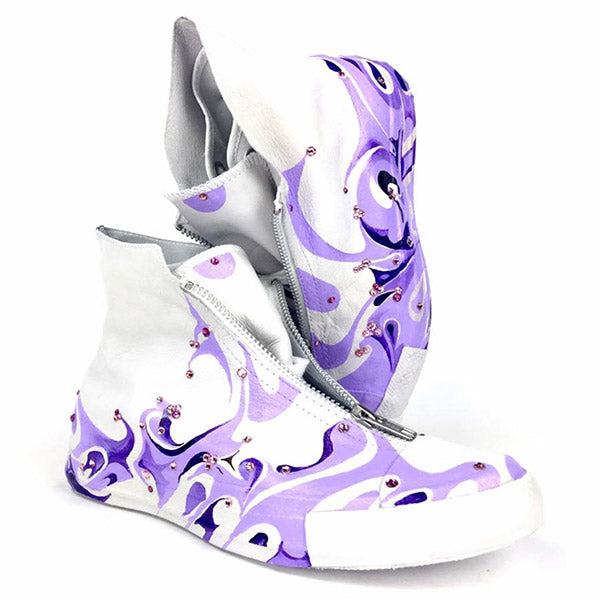 custom purple shoes