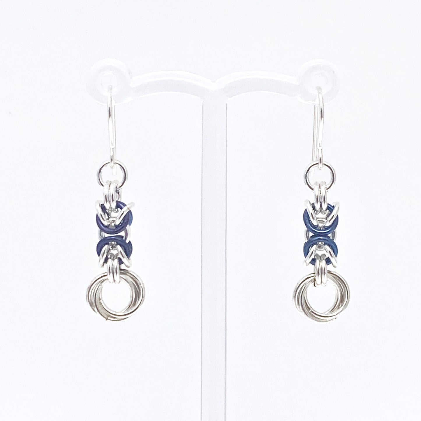 Olivia Dark Blue & Sterling Silver earrings
