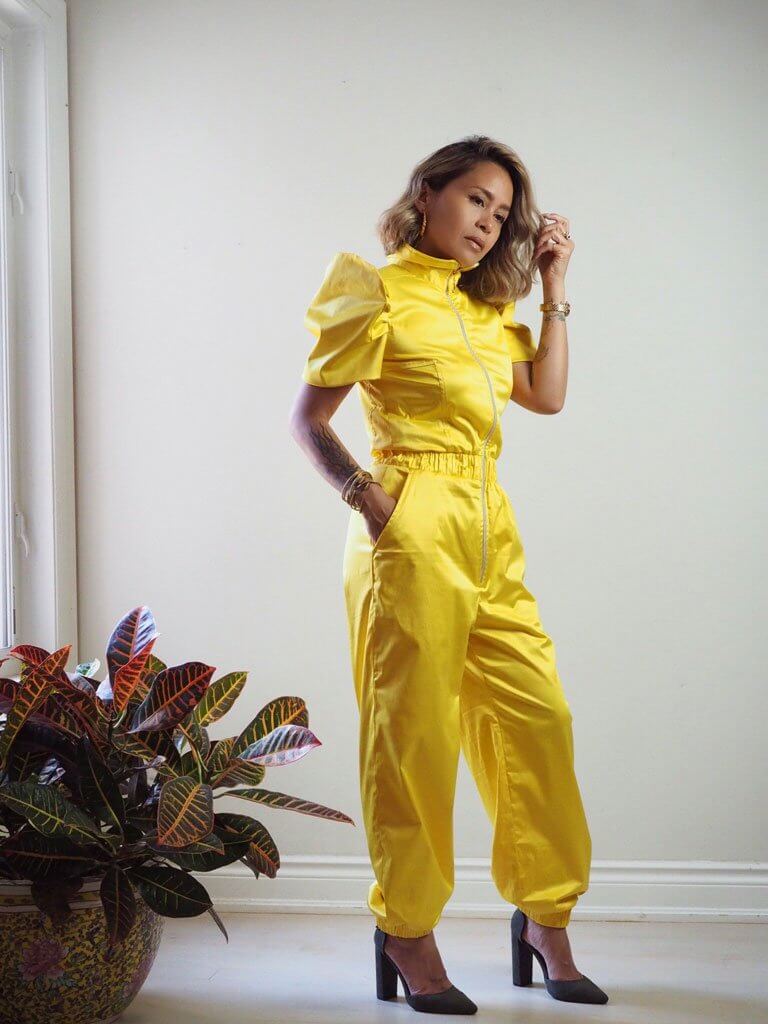VINTA Gallery Yellow Terno Jumpsuit Dos