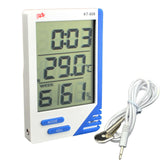 digital temperature gauge and humidity measurer for home hot yoga studio or bikram yoga studio.