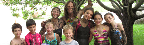 kids playing in the mud