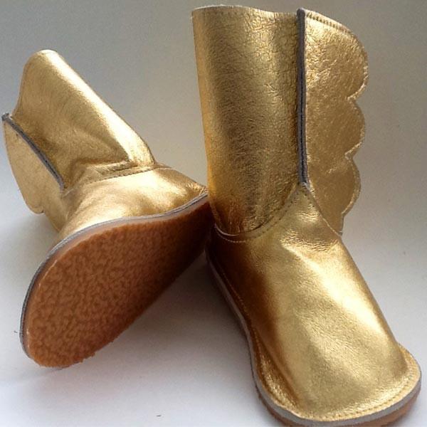 kids gold boots