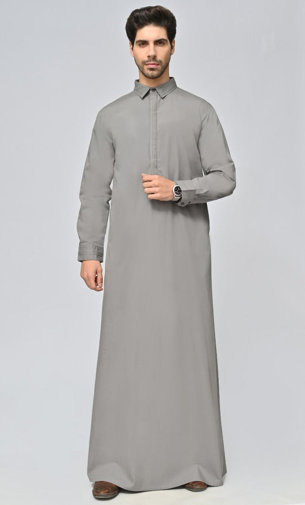 Buy Mens Islamic Formal Thobe/Jubba With Pockets - saltykissesboutique.com