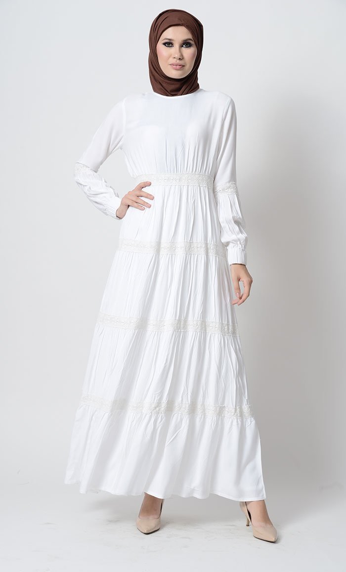 white rayon dress