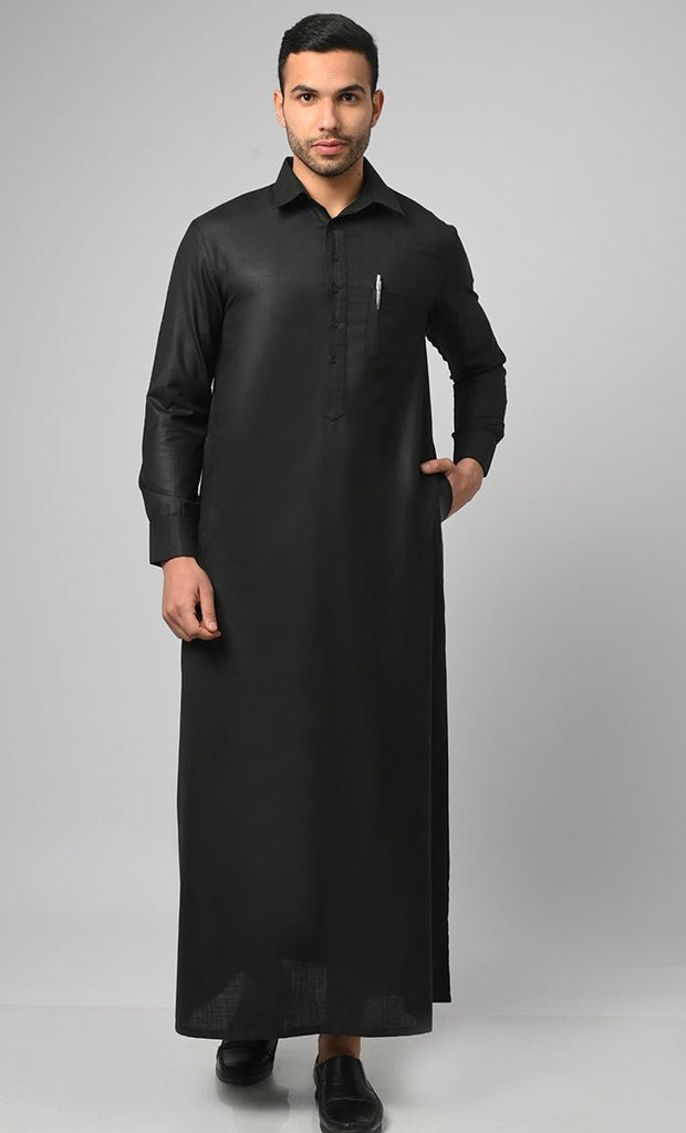 Formal Modest Collared Thobe / Jubba For Men - saltykissesboutique.com