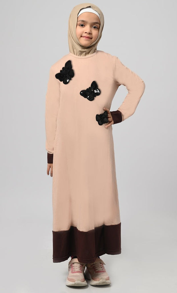 Girl's Modest Muslim Everyday Wear Abaya - saltykissesboutique.com