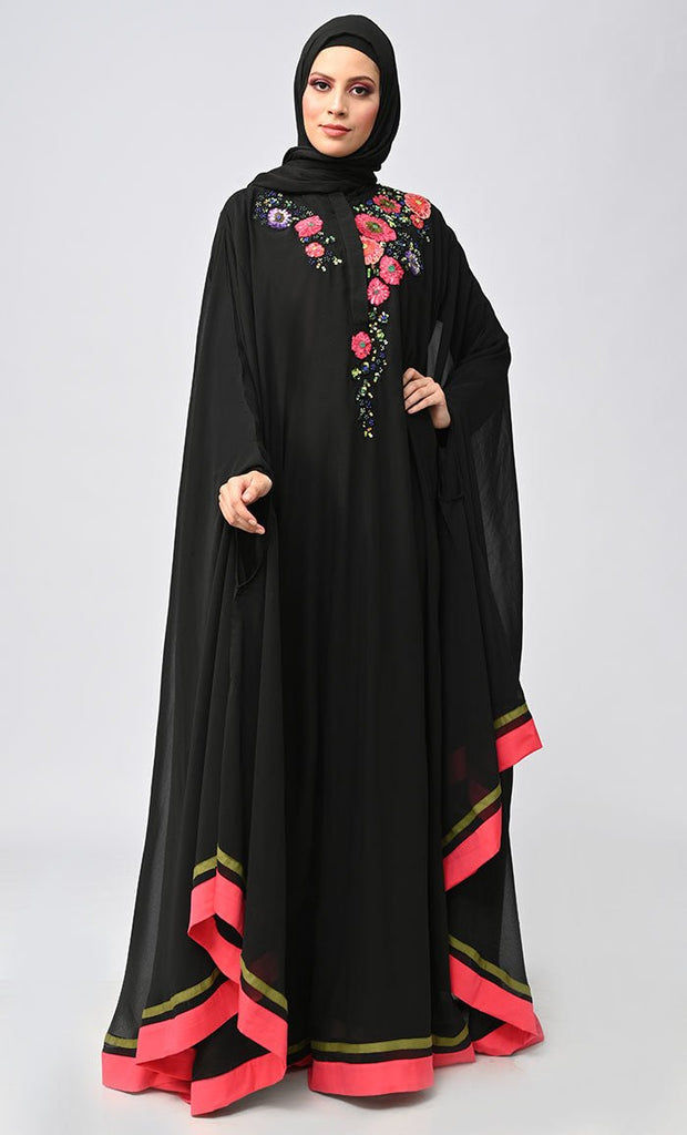 New Islamic Great Flared Kaftan Style Abaya - saltykissesboutique.com