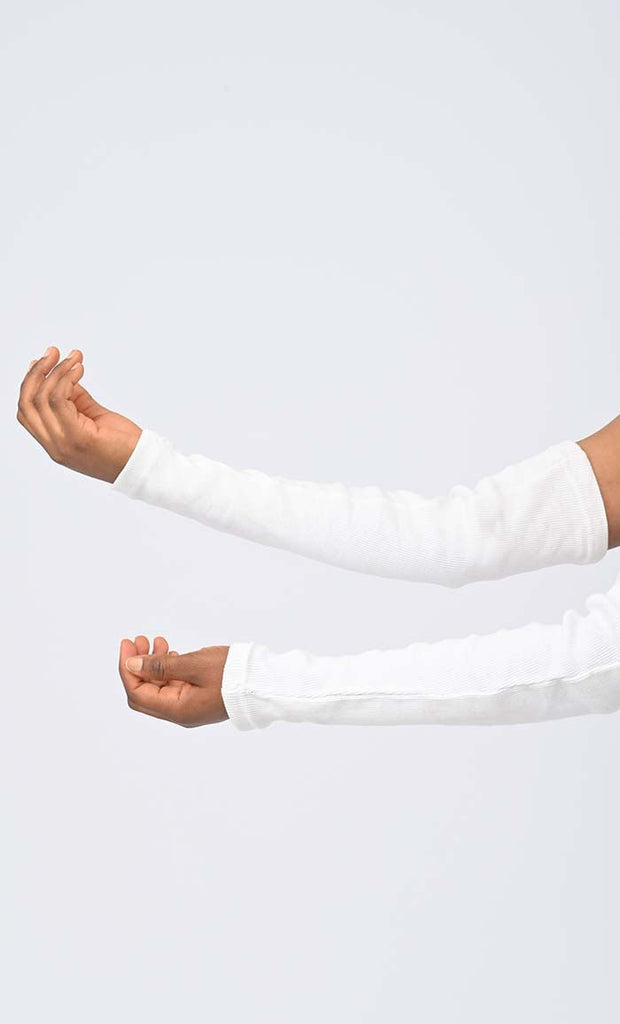 White Knitted Hand Cover Sleeves - saltykissesboutique.com