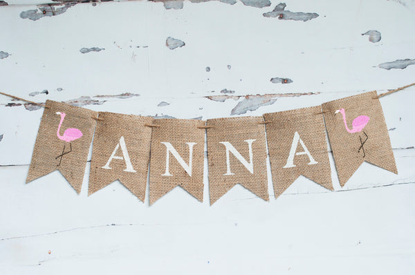Flamingo Personalized Banner | Summer Birthday Party Decor