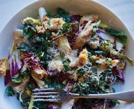 Radicchio Salad W/Roasted Broccoli + Rotisserie Chicken