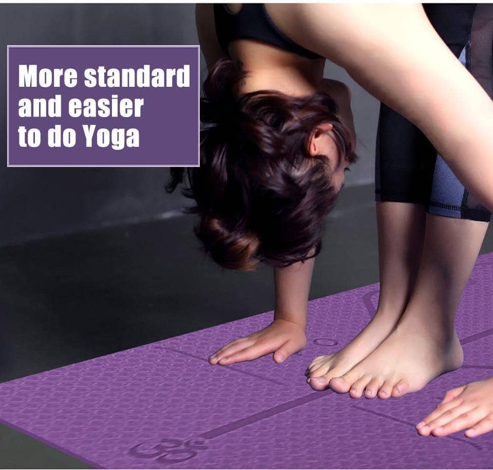 yoga mat with positions