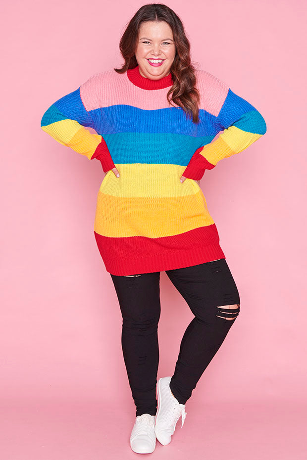 rainbow jumper plus size