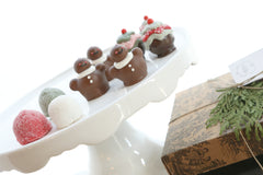 Christmas Sweets Gingerbread Men gumdrops Cakes Piece Dark Milk White Chocolate Cordial Cherries Chocolate Covered Client Gift Box Christmas Truffles Fudge