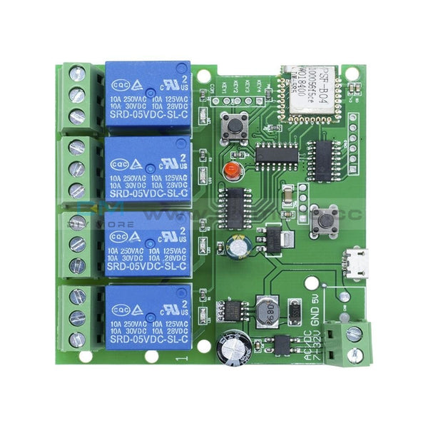 5-32V diymore 4CH Commutateur de 4 canaux Interrupteur sans fil WiFi Intelligent Module avec relais de commutation à verrouillage automatique pour DIY Smart Home Remote Control pour iOS/Andriod