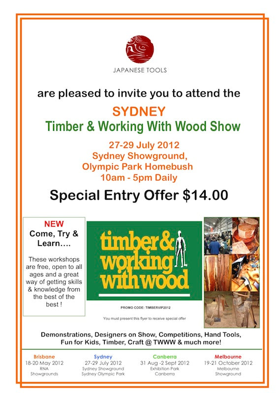 Working with Wood Show - Promotional Offer