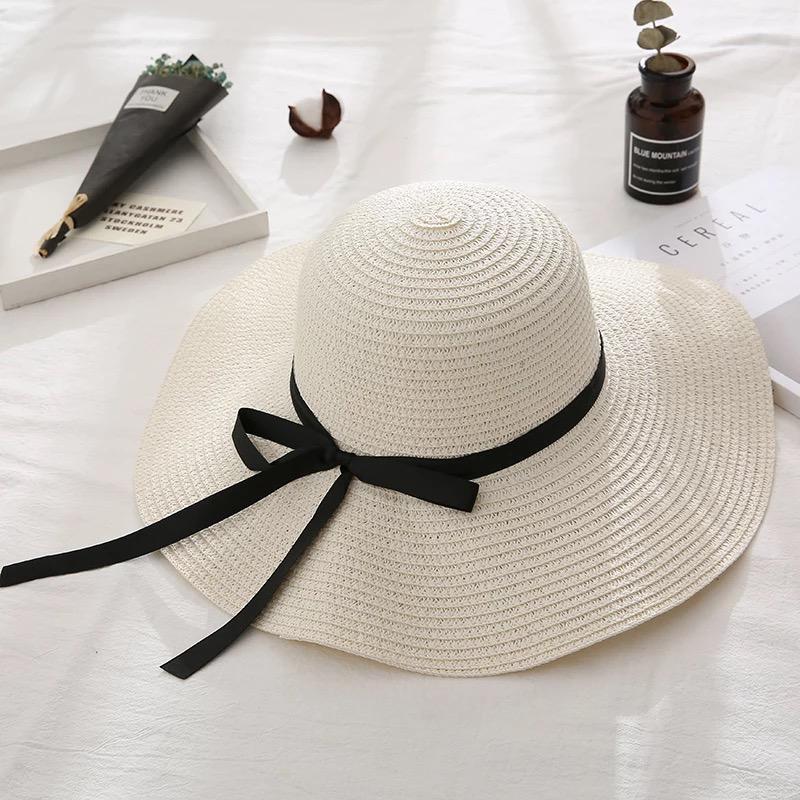 white beach hats