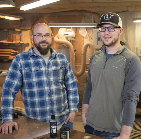 Vinton's T.J. Bowen and Payton Schirm each bring their own talents to the table of their woodworking business, BoWood Company, that specializes in hand-made kitchen utensils, serving trays and cutting boards.