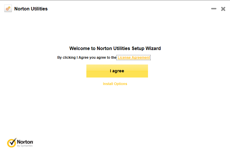 Norton Utilities Installation Agree the Terms