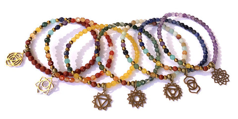 delicate gemstone chakra bracelets