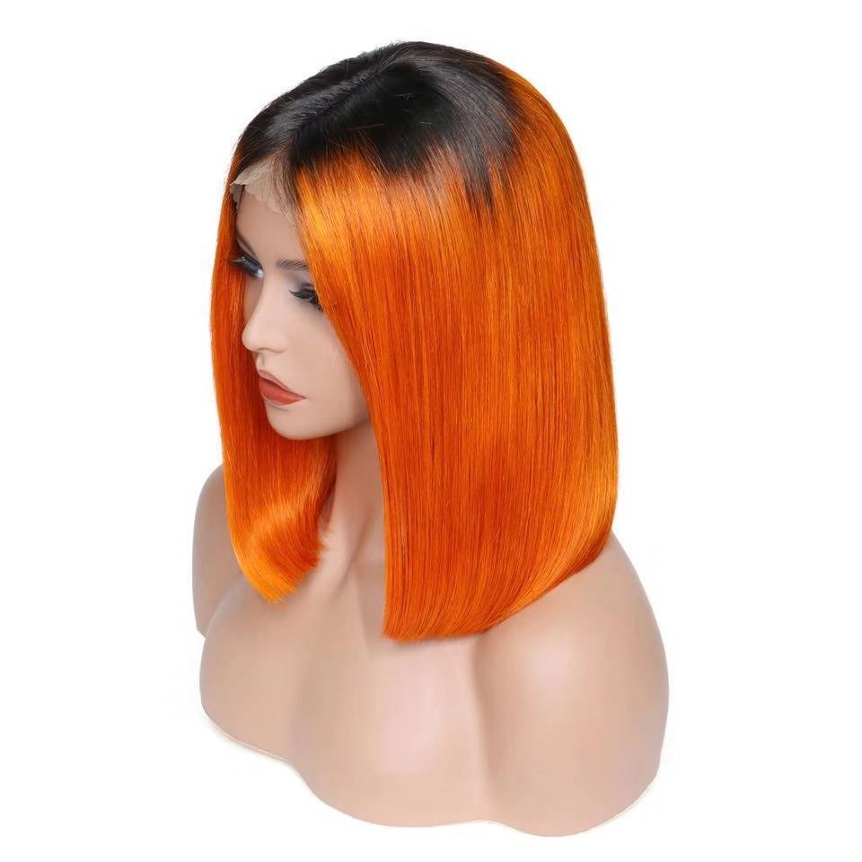 orange bob wig