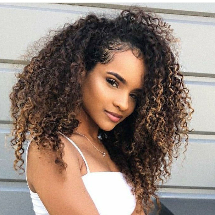 Peruvian Hair Black Mix Blond Curly Full Lace Wig – Lux Hair Shop