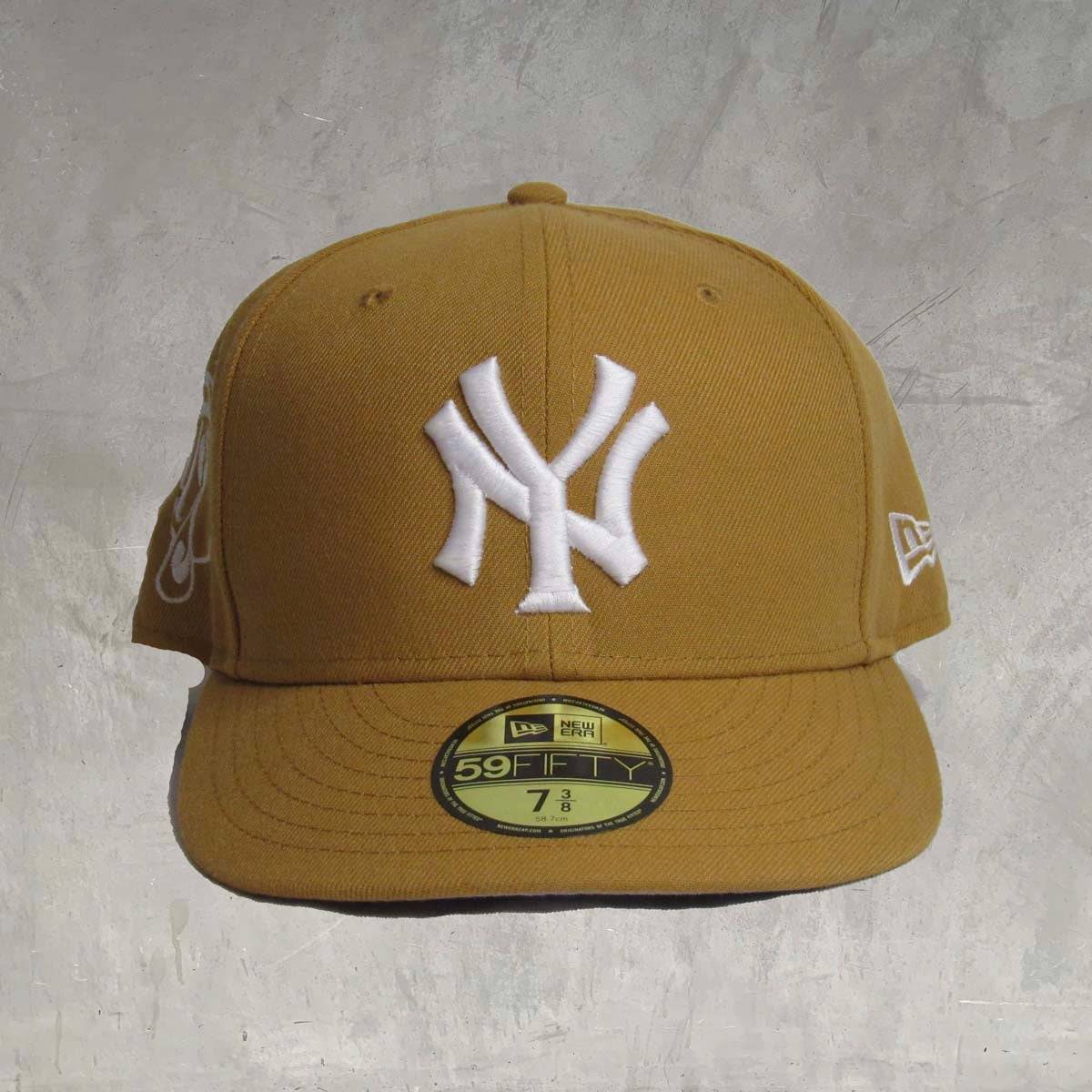 mustard yellow fitted hat