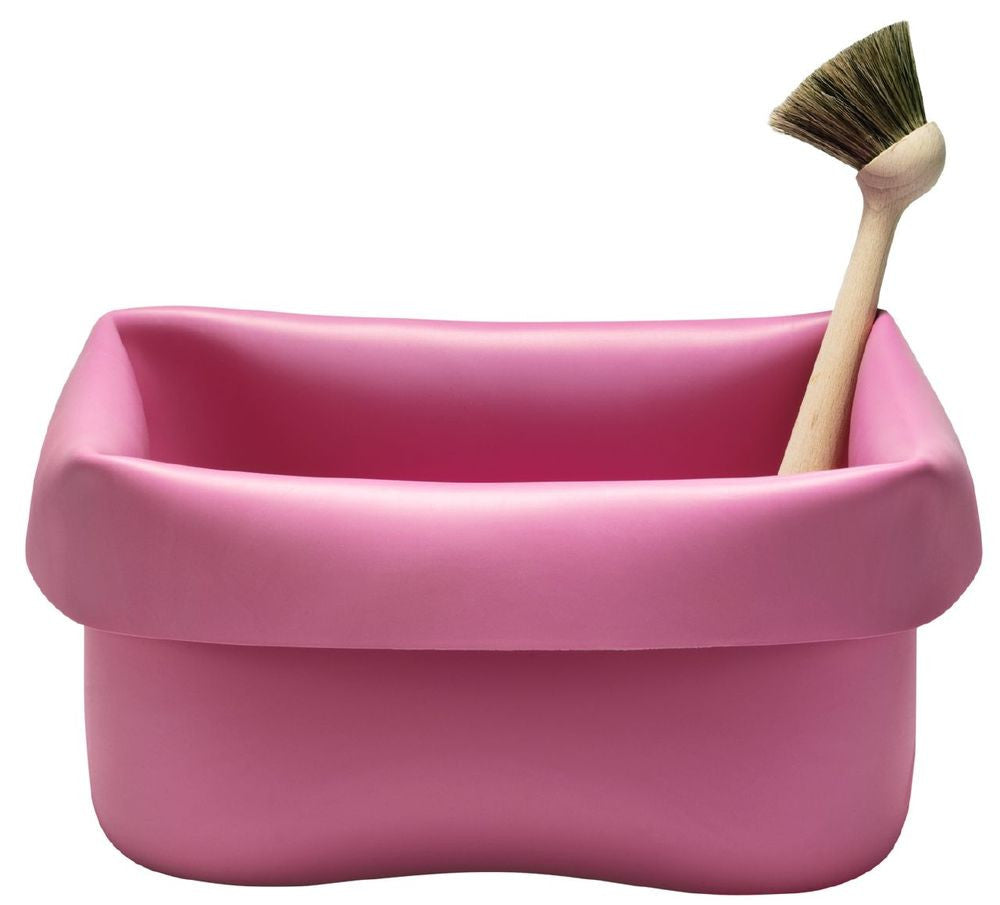 pink washing basket