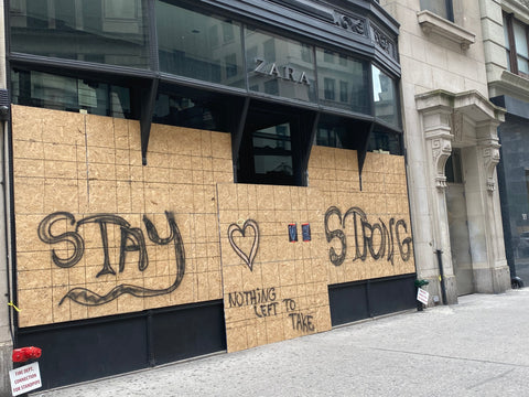 Zara Flatiron NYC Boarded Up Nothing Left to Steal