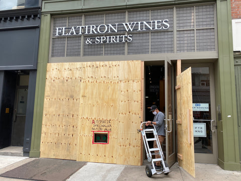 Flatiron Wines and Sprits NYC Boarded Up