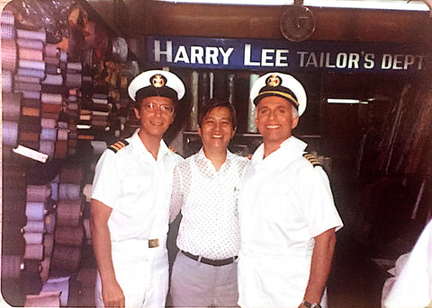 Harry Lee with Gavin MacLeod and Bernie Kopell from "The Love Boat", Kowloon, 1983