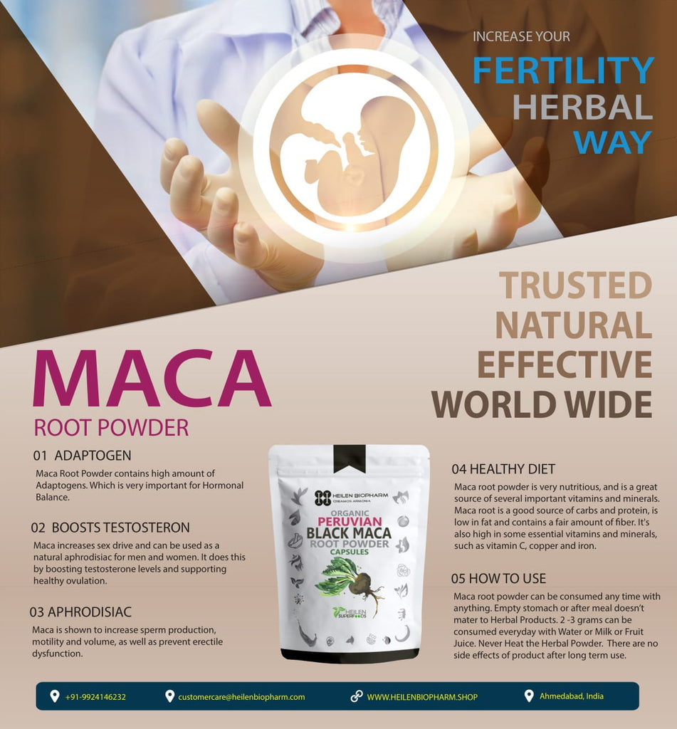 Fertility for male female black red maca root powder