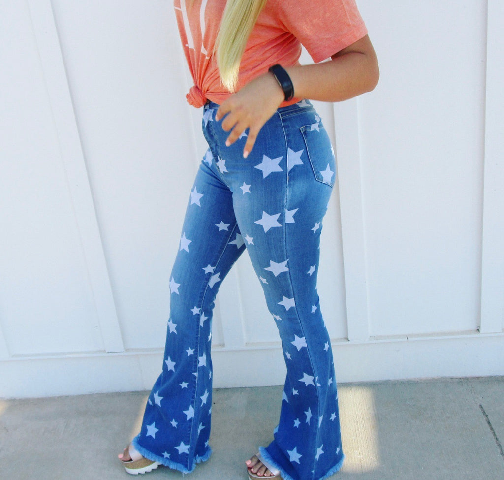 star denim bell bottoms