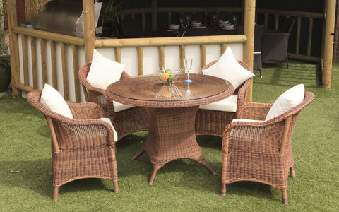 Cannes Ebony Royalcraft Black 6-Seater Round Set