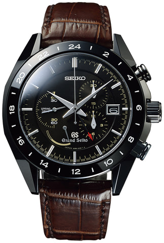 Grand Seiko Watch Spring Drive Sports Black Ceramic GMT Limited Edition GSK-066