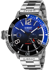 U-Boat Watch Sommerso Ghiera Ceramica Bicolore Quadrante Blue Bracelet 9519/MT