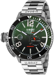 U-Boat Watch Sommerso Ghiera Ceramica Bicolore Quadrante Green Bracelet 9520/MT