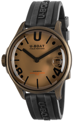 U-Boat Watch Darkmoon 44 Brown Black Curve Vintage 9546