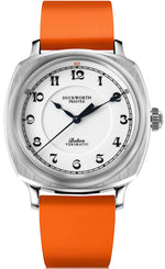 Duckworth Prestex Watch Bolton Verimatic White Orange rubber D703-02-OR