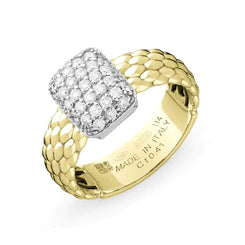 Fope Flex'It Vendome 18ct Yellow Gold 0.41ct Diamond Ring. AN561 PAVE.