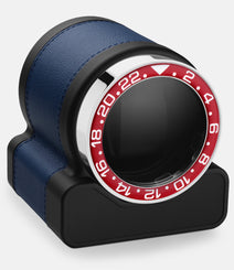 Scatola del Tempo Watch Winder Rotor One Blue Red Bezel 03008.BLSIL 03015.GHR