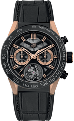 TAG Heuer Watch Carrera Tourbillon Chronograph Rose Gold CAR5A5U.FC6377