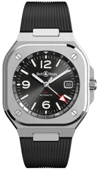 Bell & Ross Watch Black Steel Rubber Strap BR05G-BL-ST/SRB