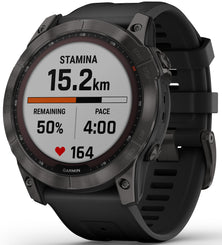 Garmin Watch Fenix 7X Sapphire Carbon Grey Titanium 010-02541-11